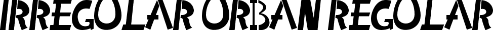 Irregular Urban Regular font - Irregular Urban.ttf