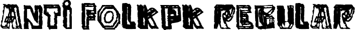 anti folkpk Regular font - anti folk_pk.ttf