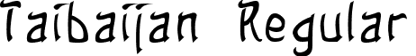 Taibaijan Regular font - Taibaijan.ttf