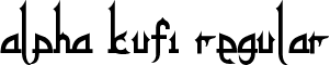 alpha kufi regular font - alpha kufi regular.ttf