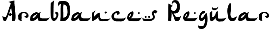 ArabDances Regular font - ArabDances.ttf