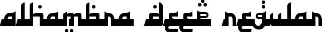 Alhambra Deep Regular font - ALHAD___.TTF