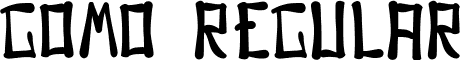 Gomo Regular font - Gomo.ttf