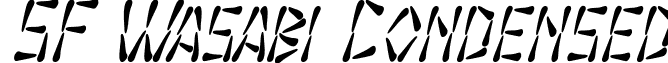 SF Wasabi Condensed font - SF Wasabi Condensed Italic.ttf