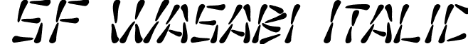 SF Wasabi Italic font - SF Wasabi Italic.ttf