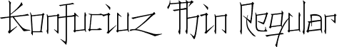 Konfuciuz Thin Regular font - KONFUCT_.ttf