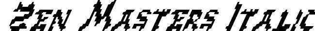 Zen Masters Italic font - Zeni.ttf