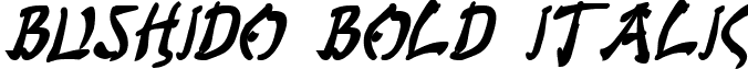 Bushido Bold Italic font - bushidobi.ttf