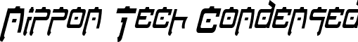 Nippon Tech Condensed font - Nippon Tech Condensed Italic.ttf