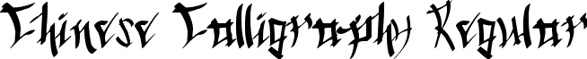 Chinese Calligraphy Regular font - Chinese Calligraphy.ttf