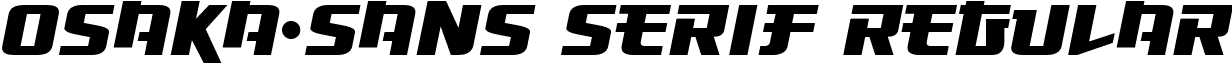 Osaka-Sans Serif Regular font - osakasans.ttf
