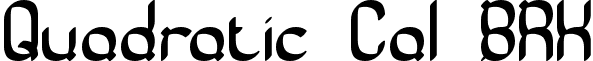 Quadratic Cal BRK font - quadrcal.ttf