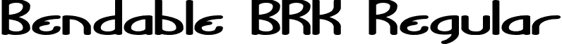 Bendable BRK Regular font - bendable.ttf