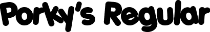 Porky's Regular font - PORKYS_.TTF