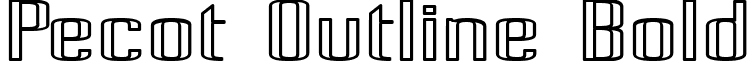 Pecot Outline Bold font - Pecot008.ttf