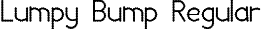 Lumpy Bump Regular font - Lumpbump.ttf