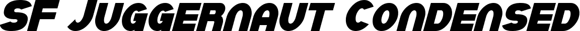 SF Juggernaut Condensed font - SF Juggernaut Condensed Bold Italic.ttf