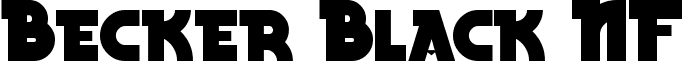 Becker Black NF font - BeckerBlackNF.ttf