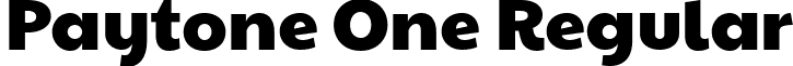 Paytone One Regular font - PaytoneOne.ttf