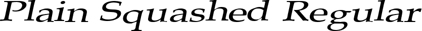 Plain Squashed Regular font - Plain Squashed.ttf