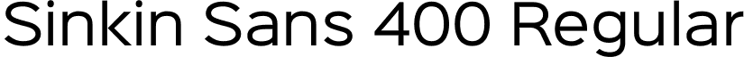 Sinkin Sans 400 Regular font - SinkinSans-400Regular.ttf