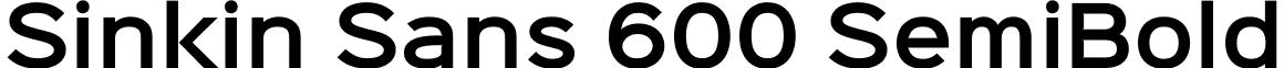 Sinkin Sans 600 SemiBold font - SinkinSans-600SemiBold.ttf