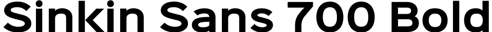 Sinkin Sans 700 Bold font - SinkinSans-700Bold.ttf