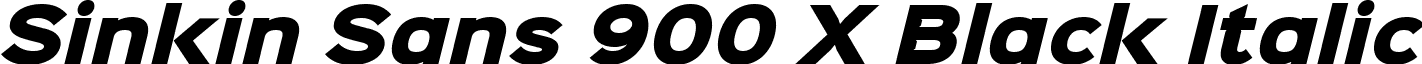 Sinkin Sans 900 X Black Italic font - SinkinSans-900XBlackItalic.ttf