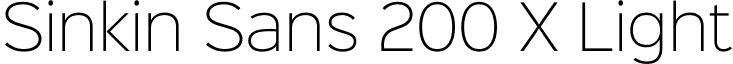 Sinkin Sans 200 X Light font - SinkinSans-200XLight.ttf