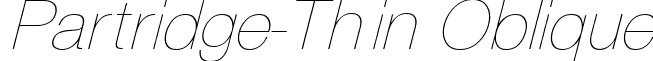 Partridge-Thin Oblique font - PARTTH_I.TTF