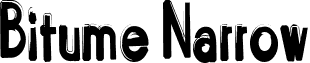 Bitume Narrow font - BITUN___.TTF