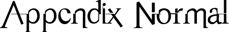 Appendix Normal font - appendix.TTF