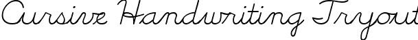 Cursive Handwriting Tryout font - Cursive Handwriting Tryout.ttf