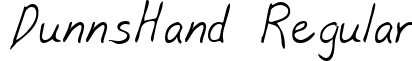 DunnsHand Regular font - dunn-h.ttf