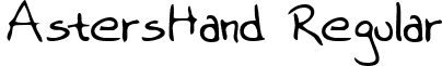 AstersHand Regular font - AstersHand.ttf