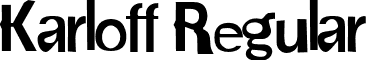 Karloff Regular font - KARLOFF_.otf