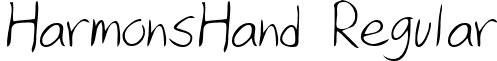 HarmonsHand Regular font - HarmonsHand.ttf