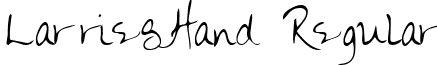 LarriesHand Regular font - LarriesHand.ttf