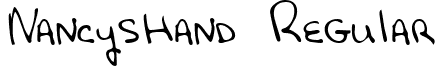 NancysHand Regular font - handwriting-markernancyshand-regular.ttf