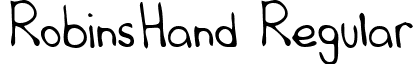 RobinsHand Regular font - handwriting-markerrobinshand-regular.ttf