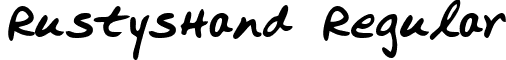 RustysHand Regular font - handwriting-markerrustyshand-regular.ttf