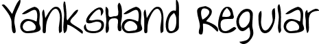 YanksHand Regular font - YanksHand.ttf