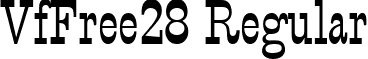 VfFree28 Regular font - VfFree28.ttf