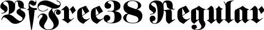 VfFree38 Regular font - VfFree38.ttf