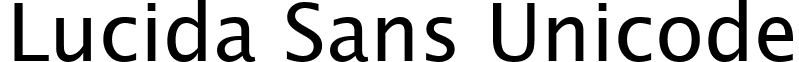 Lucida Sans Unicode font - l_10646.ttf