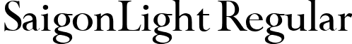 SaigonLight Regular font - SaigonLight.ttf