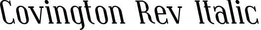 Covington Rev Italic font - Coving15.ttf