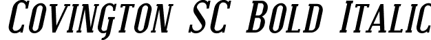 Covington SC Bold Italic font - Covington SC.ttf