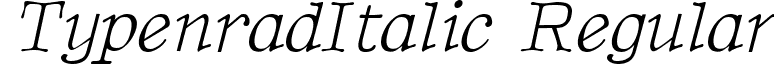 TypenradItalic Regular font - TypenradItalic.ttf