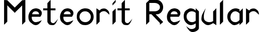 Meteorit Regular font - Meteorit.ttf